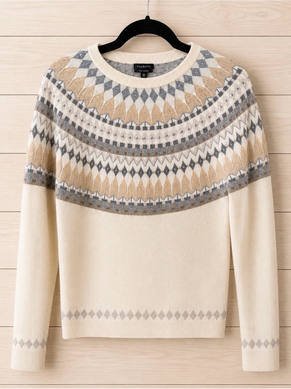 Talbots 100% Cashmere Fair Isle Sweater – Women’s Medium